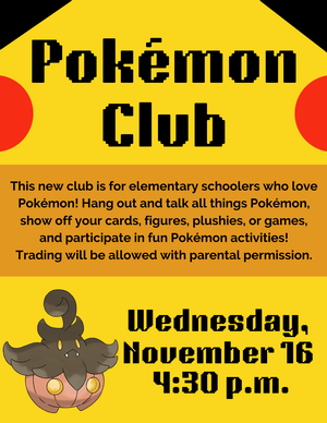 Pokemon Club - Memorial Hall Library