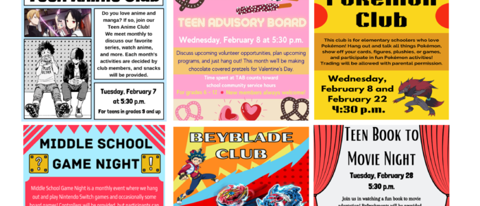 Feb 28, Anime Club for Teens and Tweens in Grades 5 and Up